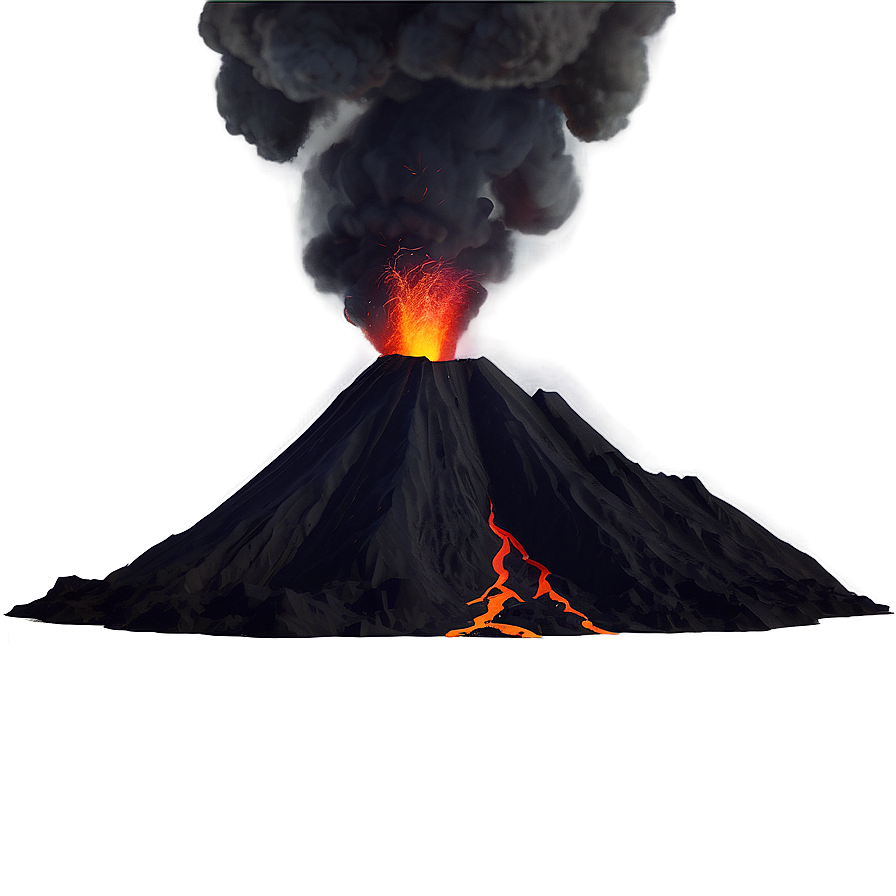 Volcano In Sci-fi Landscape Png Yah PNG Image