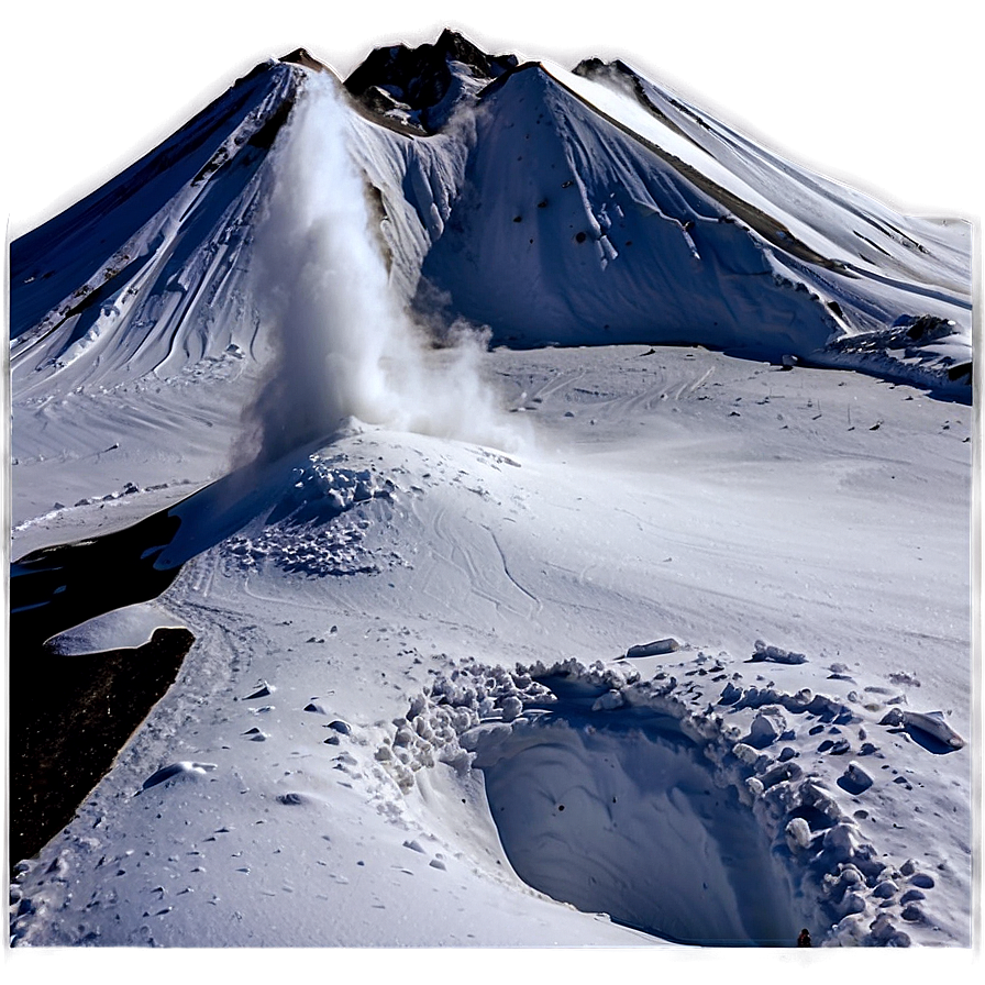 Volcano In Winter Snow Png 05232024 PNG Image