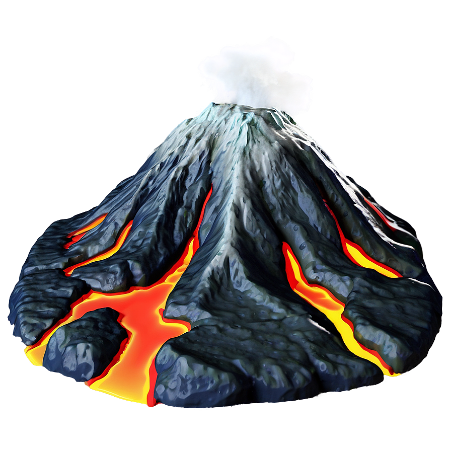 Volcano With Flowing Lava Png 72 PNG Image