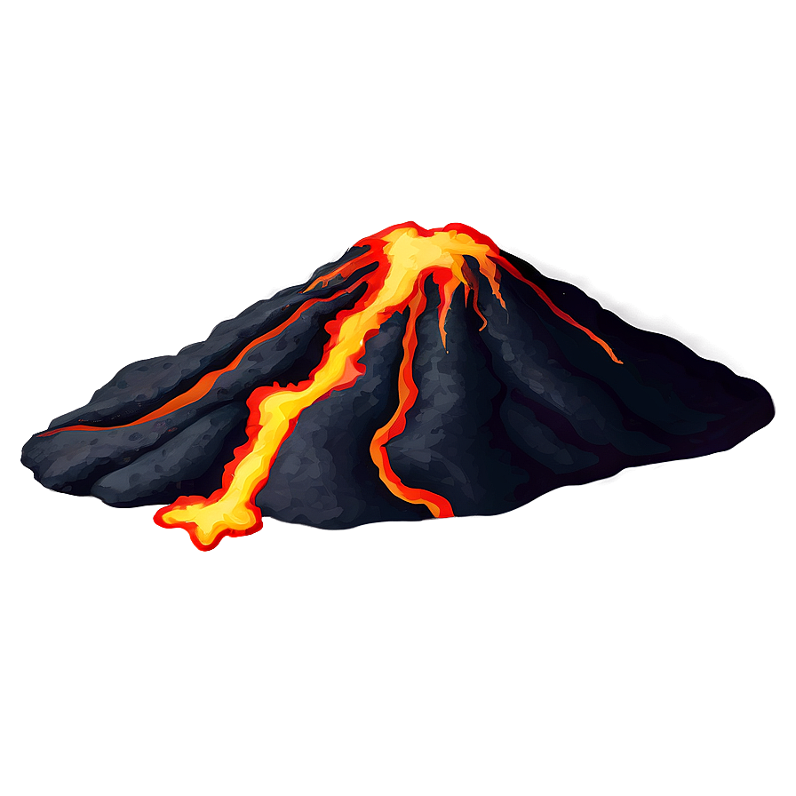 Volcano With Flowing Lava Png Rhw54 PNG Image