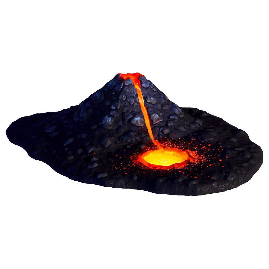 Volcano With Glowing Magma Png 99 PNG Image