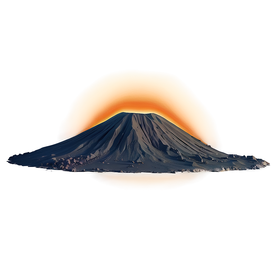 Volcano With Sun Halo Png 05232024 PNG Image