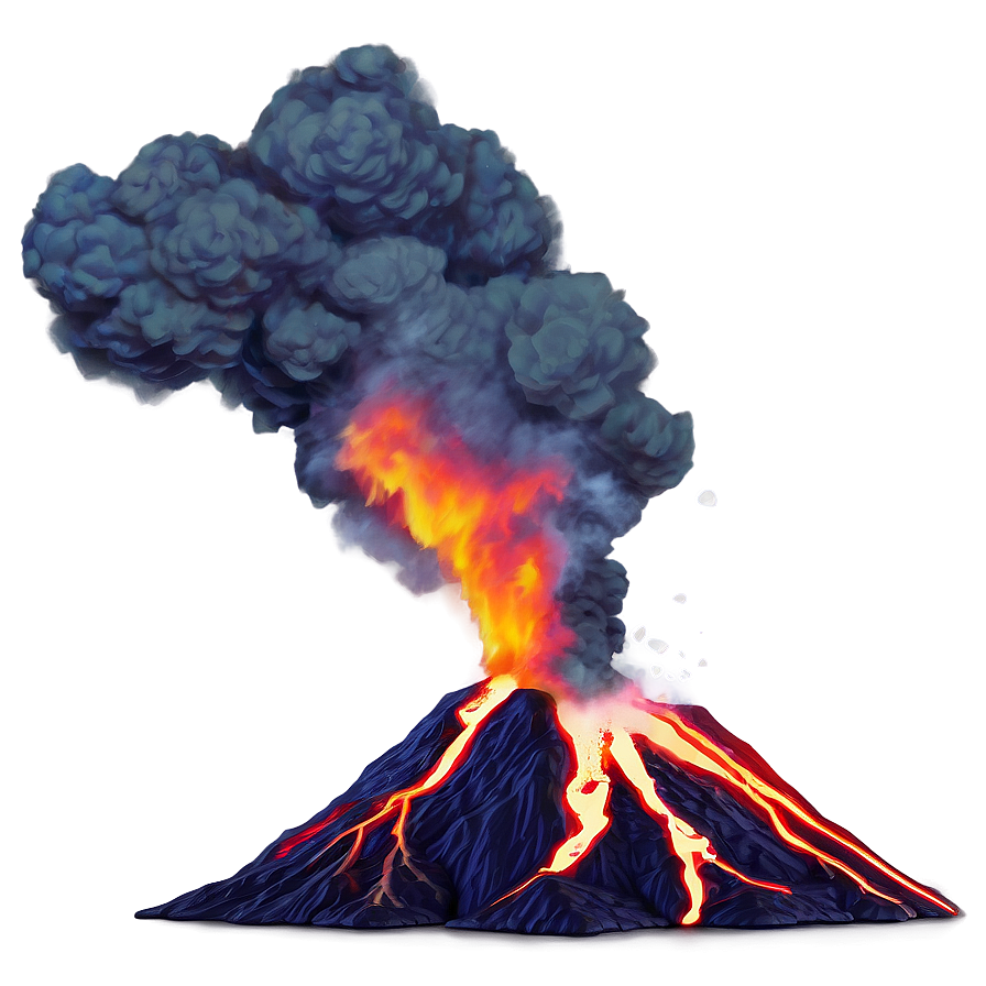 Volcano With Thunderstorm Png 05232024 PNG Image