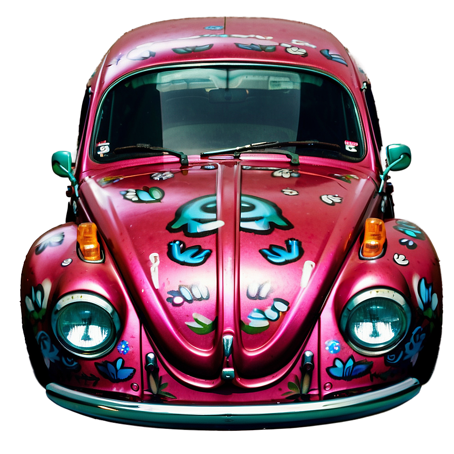 Volkswagen Beetle With Custom Paint Png Etn61 PNG Image