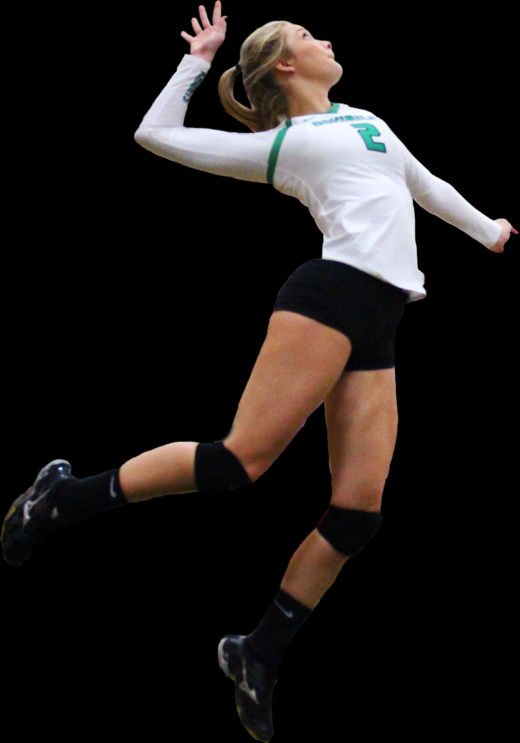 Volleyball_ Player_ Serving_ Action PNG Image