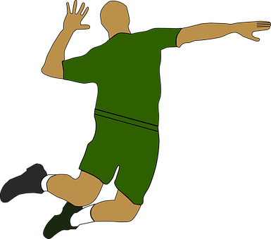 Volleyball_ Player_ Serving_ Vector PNG Image