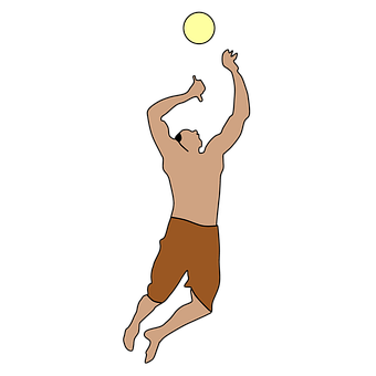 Volleyball Spike Silhouette PNG Image