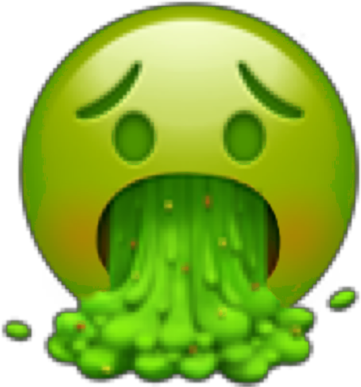 Vomiting Emoji Graphic PNG Image