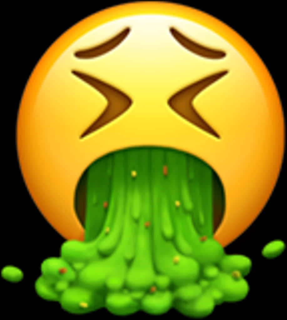 Vomiting Face Emoji PNG Image