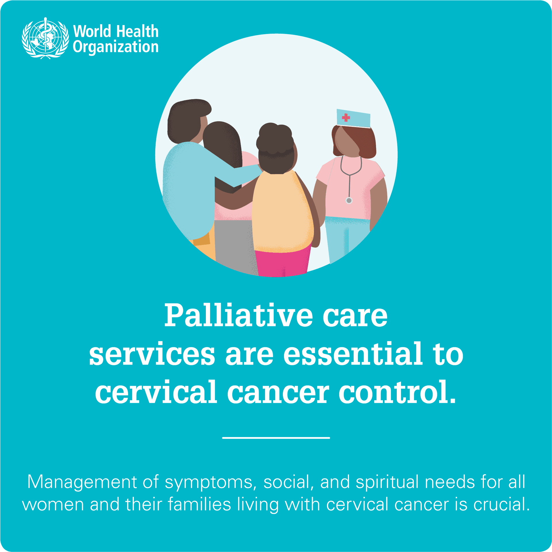 W H O Palliative Care Cervical Cancer Control Infographic PNG Image