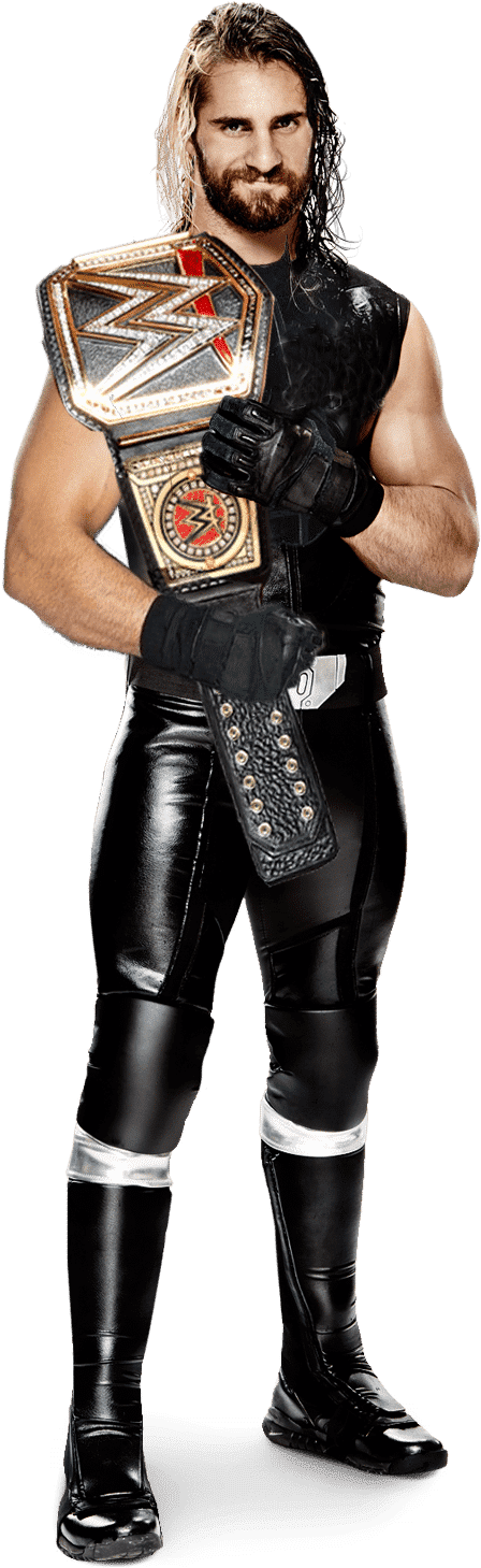 W W E_ Champion_with_ Belt_ Pose PNG Image