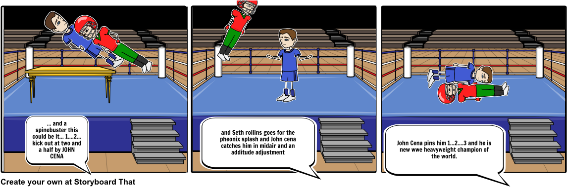 W W E Championship Match Storyboard PNG Image