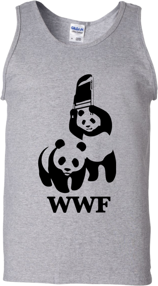 W W F Panda Logo Tank Top PNG Image