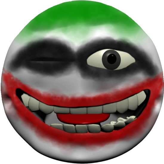 Wacky Smiling Emoji Ball PNG Image