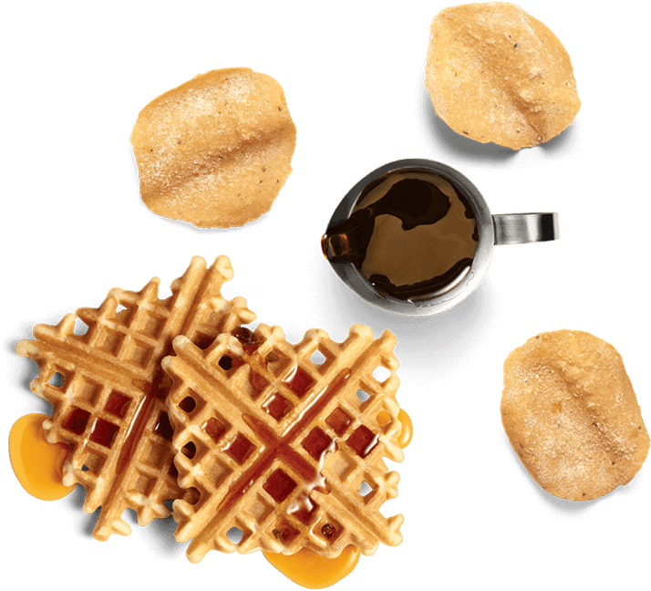 Wafflesand Syrup Still Life PNG Image