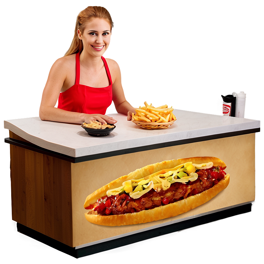 Waitress In Fast Food Chain Png Gmu PNG Image