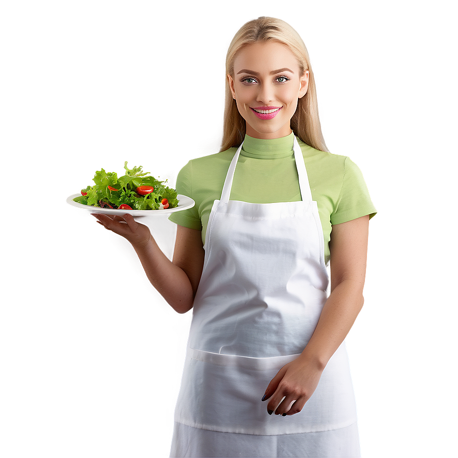 Waitress With Salad Png Jgp70 PNG Image