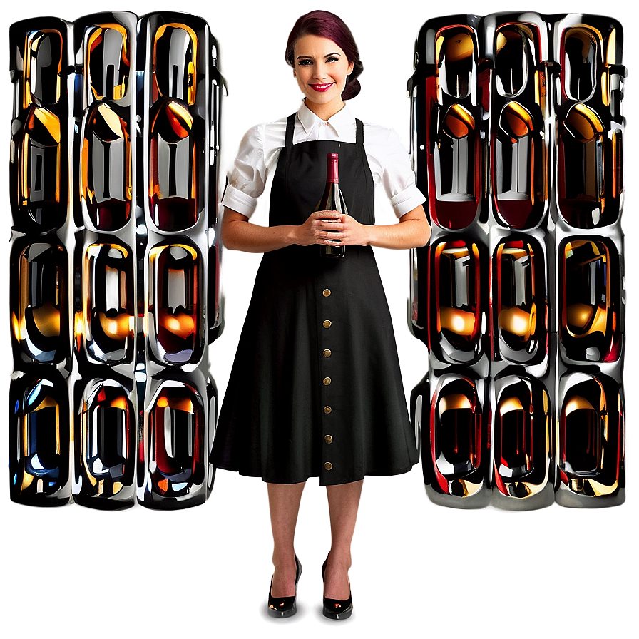 Waitress With Wine Bottle Png 06272024 PNG Image