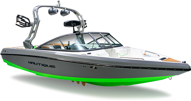 Wakeboard Boat Nautique Green Accents PNG Image