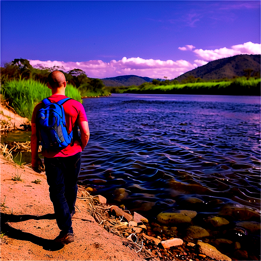 Walking By The River Png 05232024 PNG Image