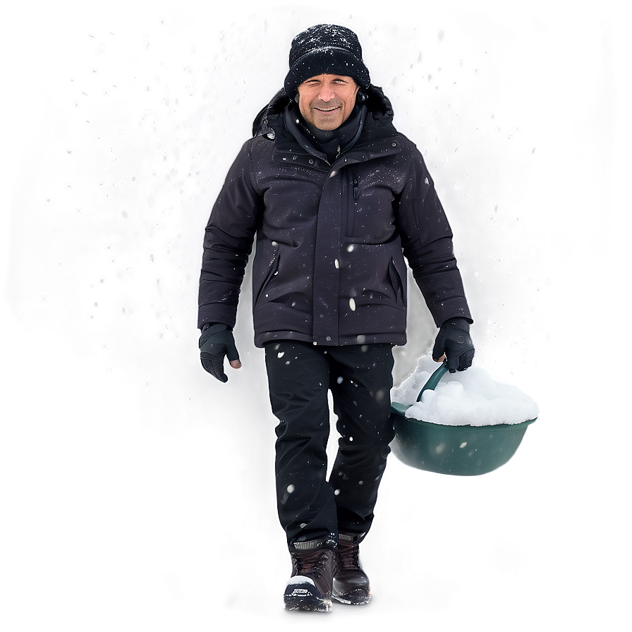 Walking In A Snowstorm Png Box PNG Image