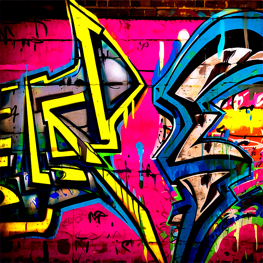 Wall With Graffiti Tags Png Lwt PNG Image