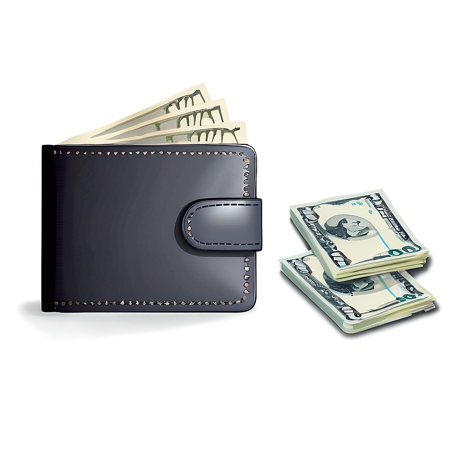 Wallet With Cash Money Vector Png Uns39 PNG Image