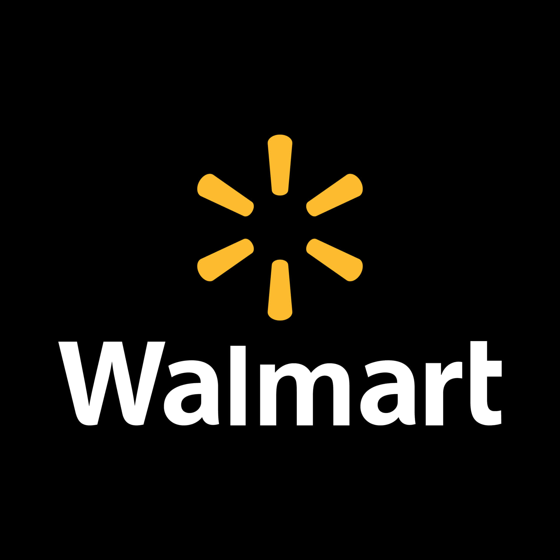 Walmart Logo Black Background PNG Image