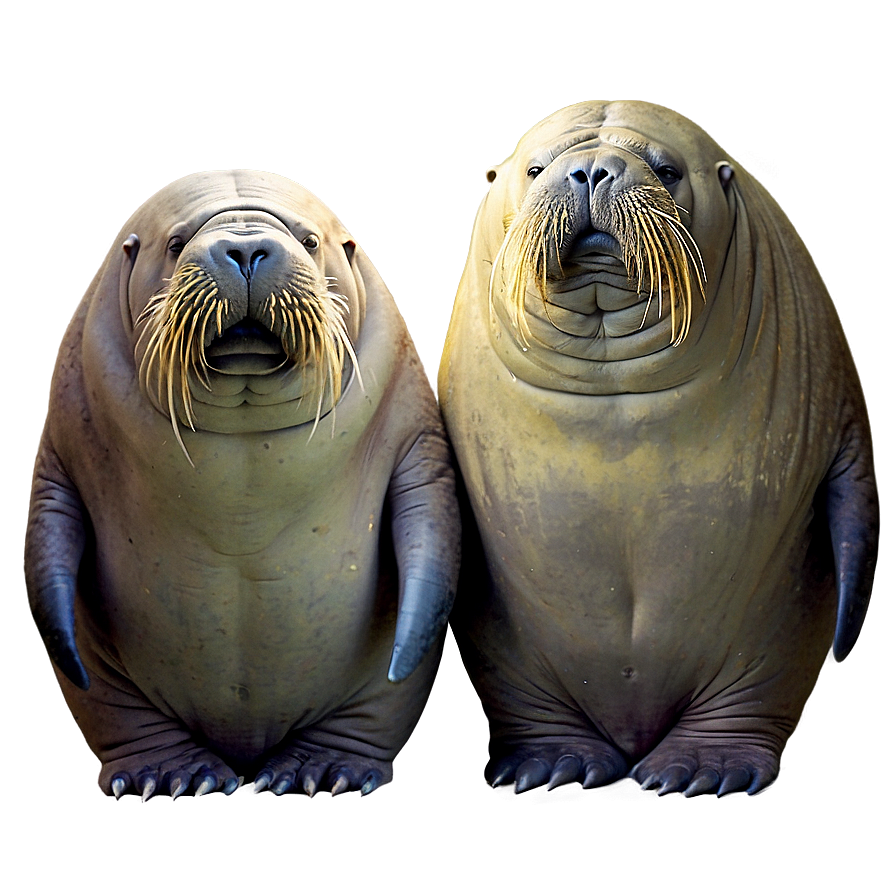 Walrus Family Art Png Lqv14 PNG Image