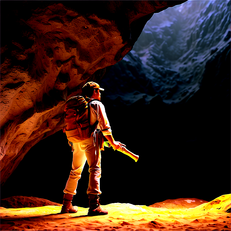 Wanderer In Cave Png Jgf PNG Image