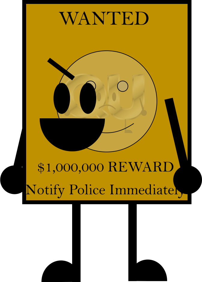 Wanted Poster Smiley Face PNG Image