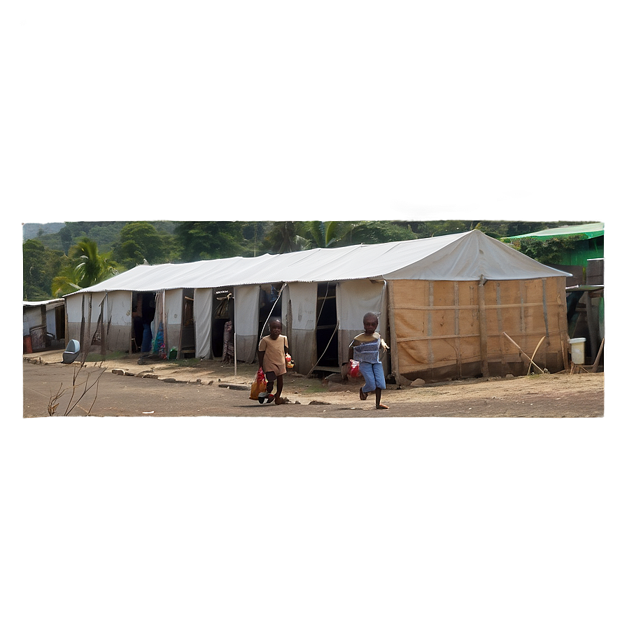 War Refugee Camp Png 06112024 PNG Image