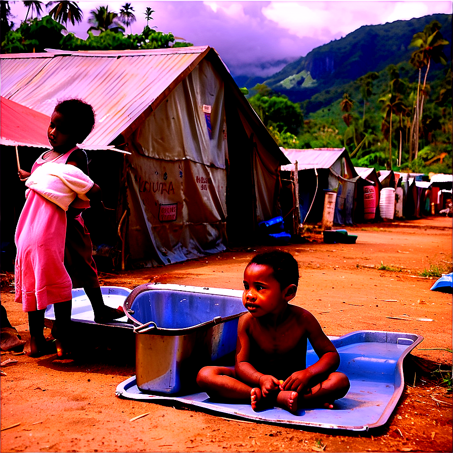 War Refugee Camp Png 06112024 PNG Image