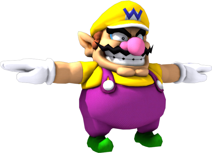 Wario Character Pose PNG Image