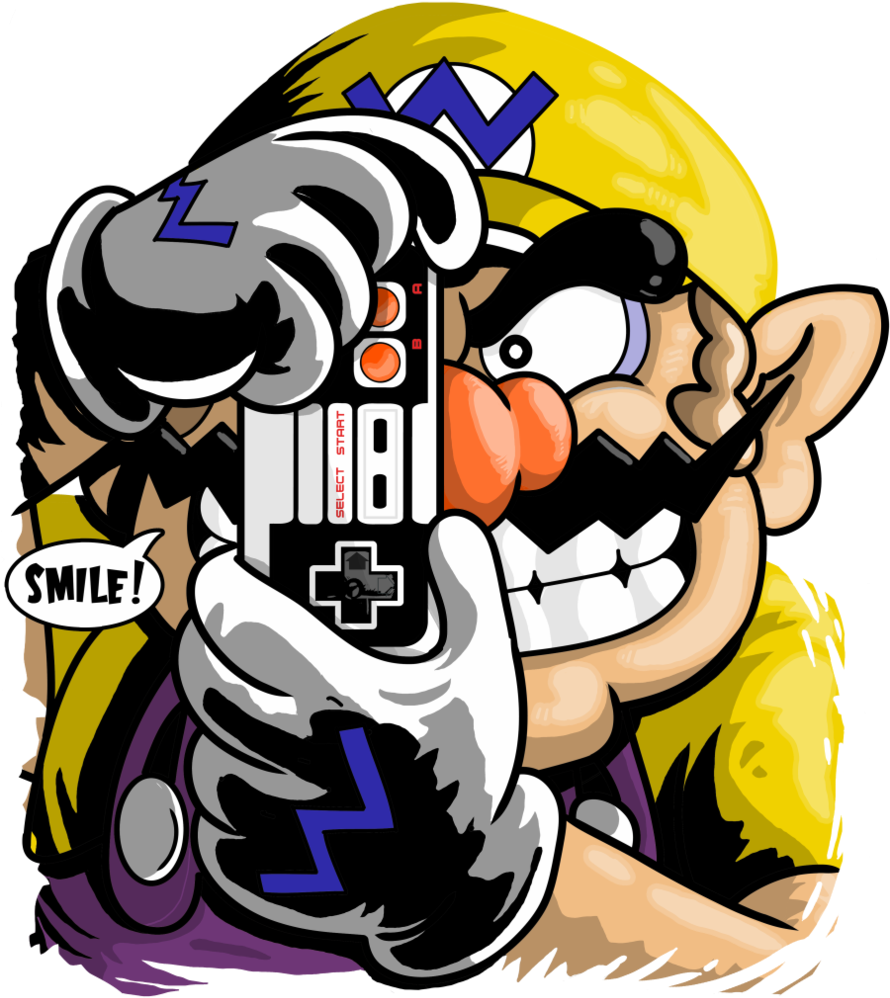 Wario_with_ Camera_ Vector_ Art PNG Image