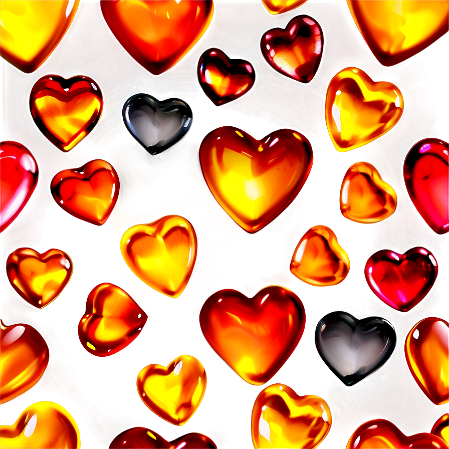 Warm Amber Heart Png 5 PNG Image