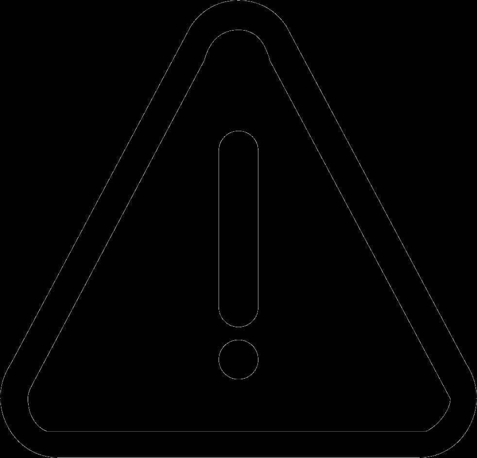 Warning Sign Outline PNG Image