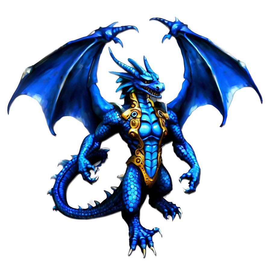 Warrior Blue Dragon Png Kwm PNG Image