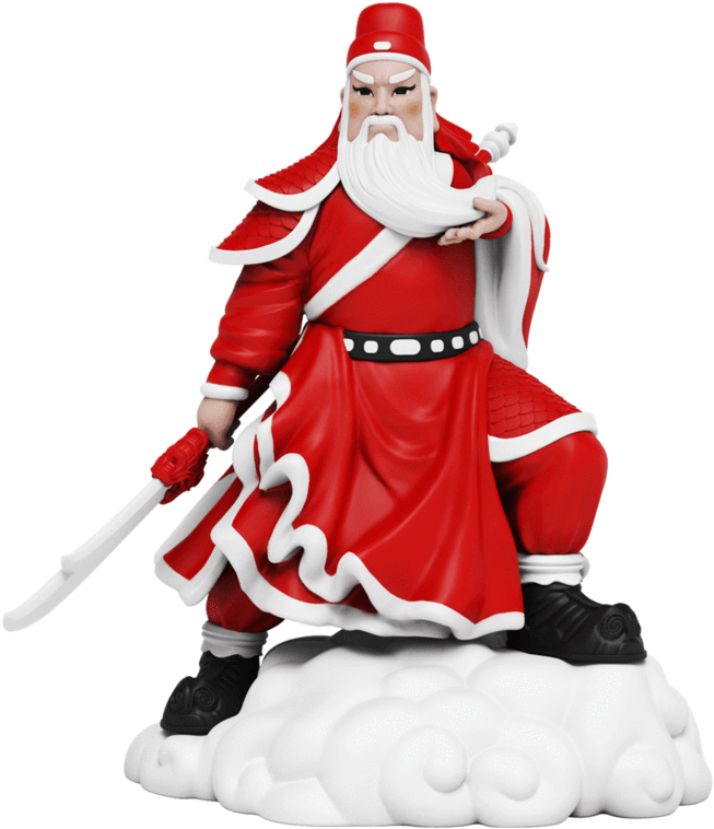 Warrior Santa Figurine PNG Image