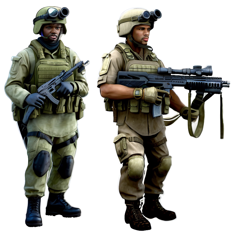 Warzone Frontline Soldiers Png Aah PNG Image