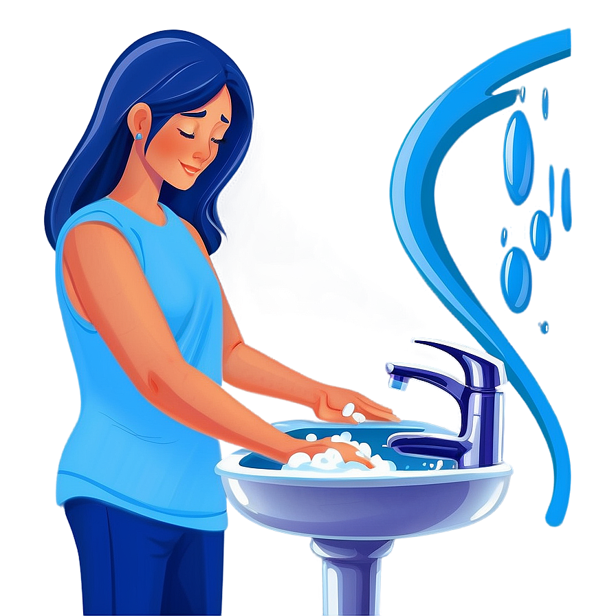 Washing Hands Sink Illustration Png 83 PNG Image