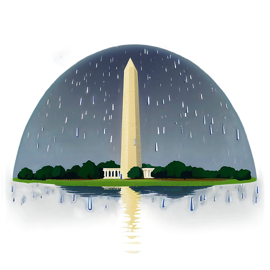 Washington Monument During Rain Png 61 PNG Image