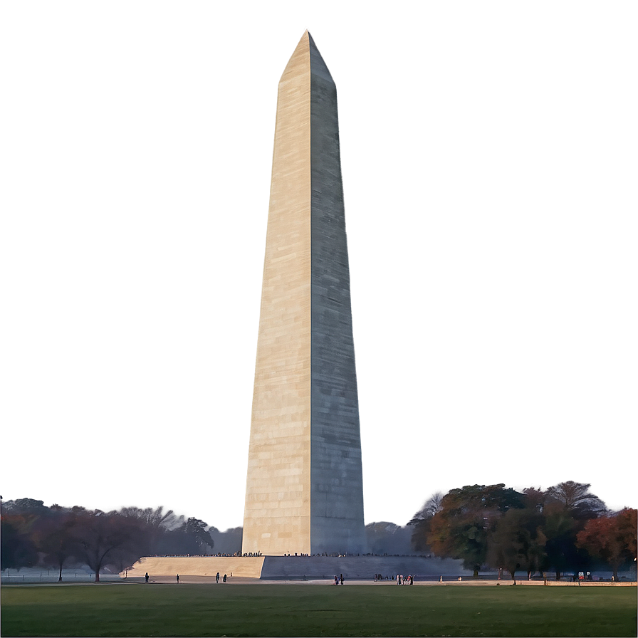 Washington Monument Foggy Morning Png Ekh PNG Image