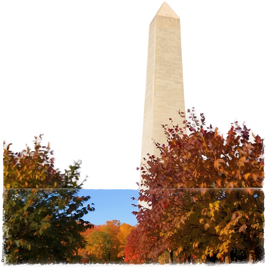 Washington Monument In Autumn Png Lvd PNG Image