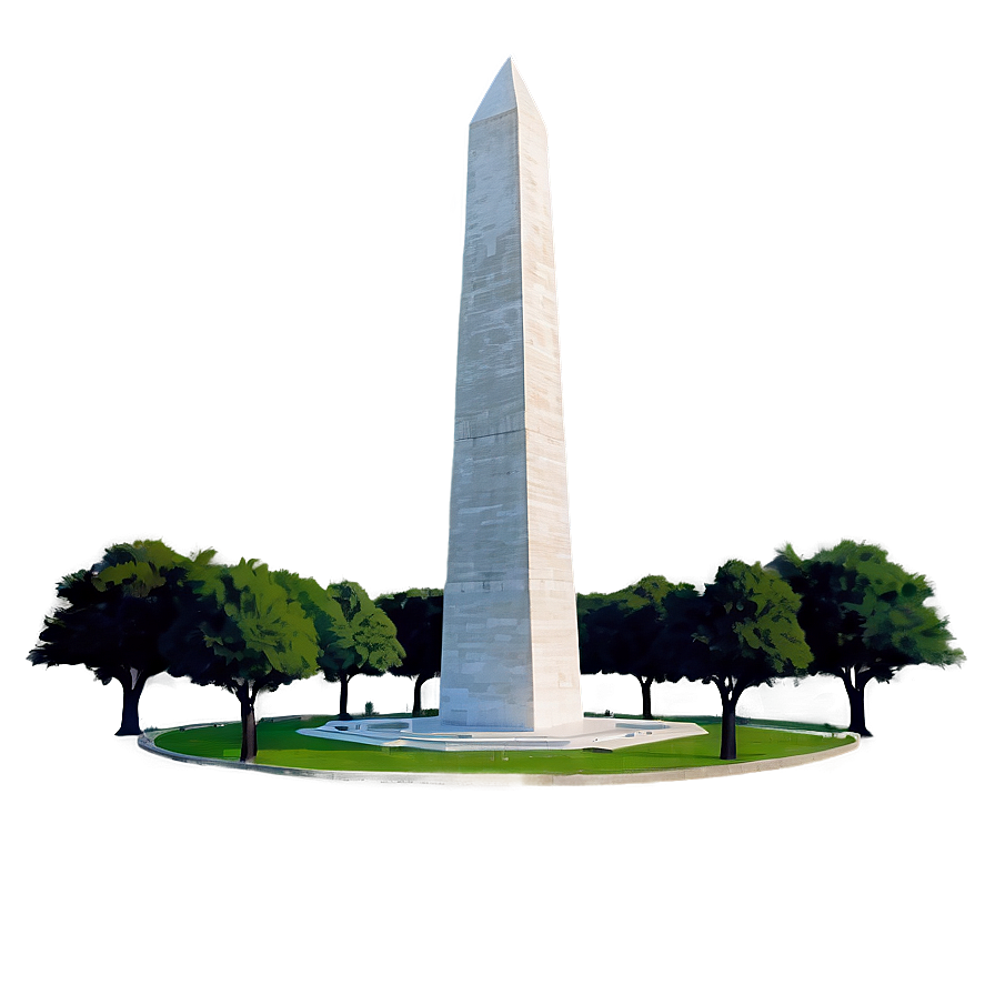 Washington Monument In Bold Colors Png Fte PNG Image