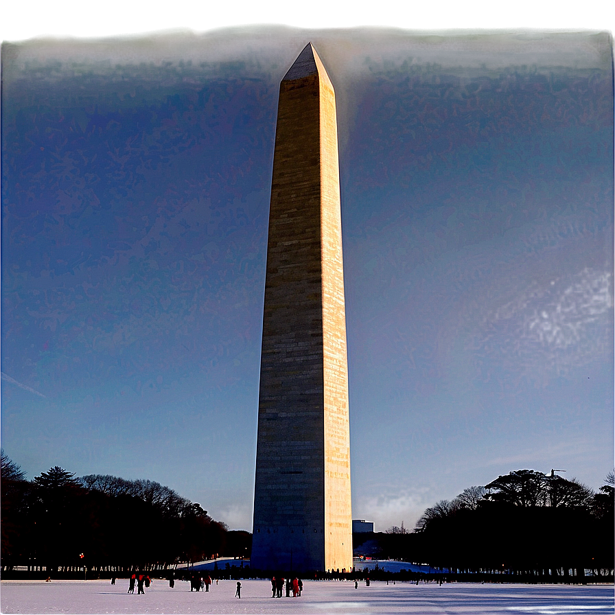 Washington Monument In Winter Wonderland Png 59 PNG Image