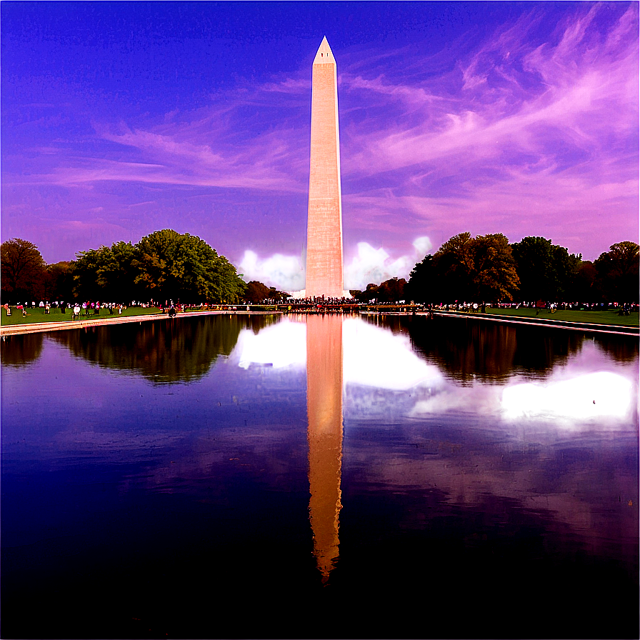 Washington Monument Reflection Pool View Png Haq PNG Image