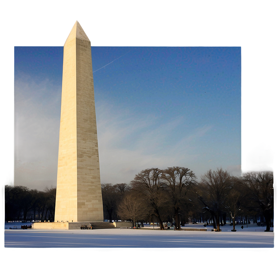 Washington Monument Snowy Scene Png 36 PNG Image