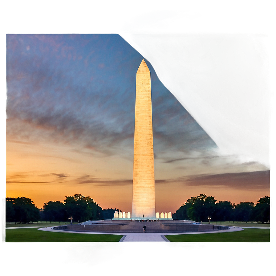 Washington Monument Sunrise Scenery Png 06202024 PNG Image