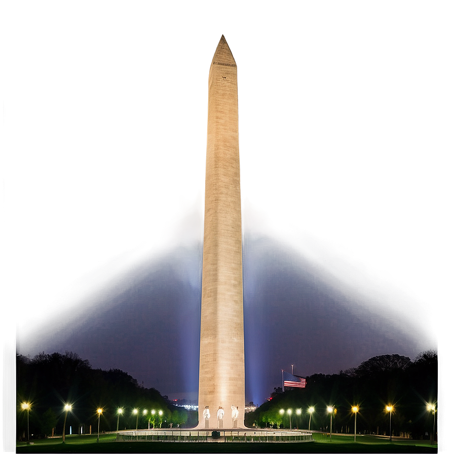 Washington Monument Under Starry Night Png 06202024 PNG Image